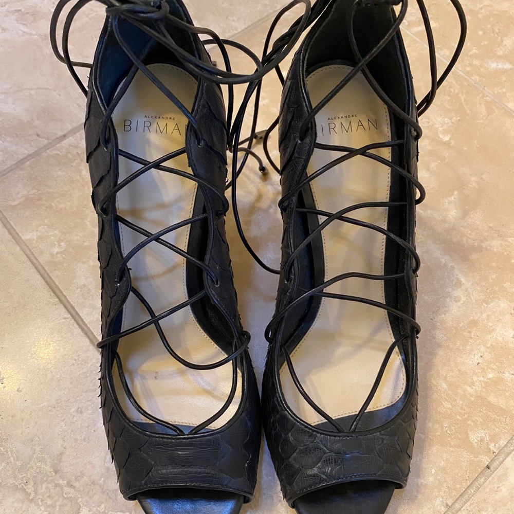 Alexandre Birman Donna Python Lace-Up High-Heel - image 6